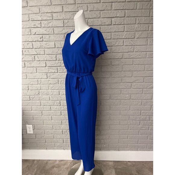 Enfocus Studio Flutter Sleeve Jumpsuit Size 4 - Picture 3 of 6